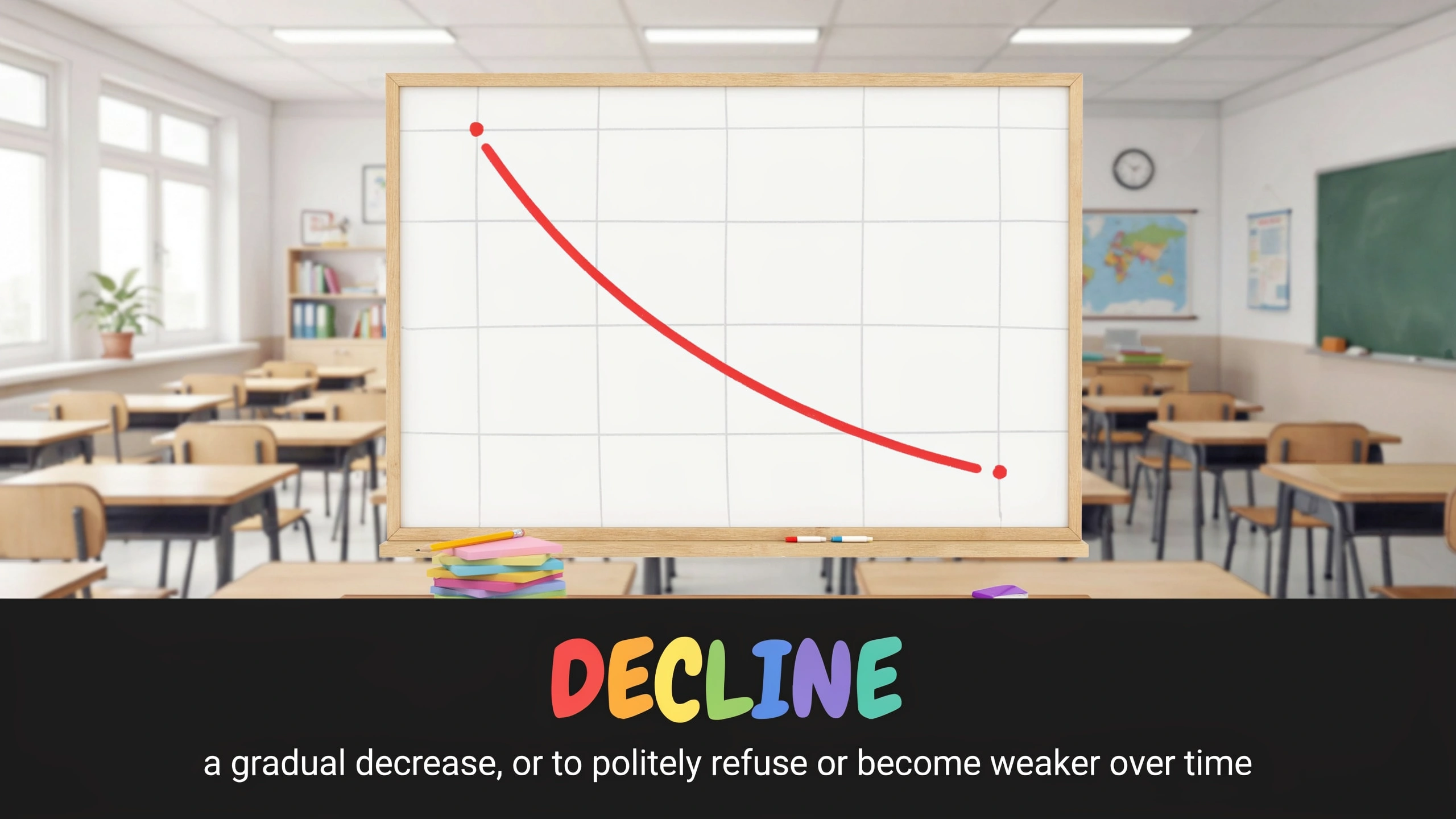 English Illustration for decline